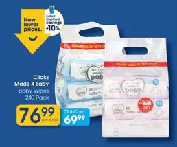 clicks - Baby Wipes 240-Pack