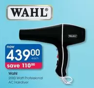 Wahl - 2000 Watt Professional AC Hairdryer