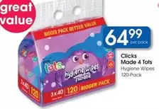 Hygiene -  Wipes 120-Pack