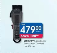 Safeway - Transparent Cordless Hair Clipper