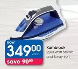 Kambrook - 2200 Watt Steam and Spray Iron