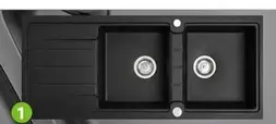 Cers Double Bowl Square Kitchen Sink