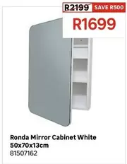 Ronda Mirror Cabinet White 50x70x13cm