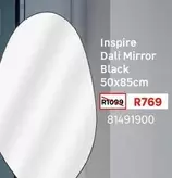 Inspire - Dali Mirror Black 50x85Cm