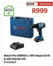 Bosch - Pro GSB183 Li 18V Impact Drill & 2Ah Starter Kit
