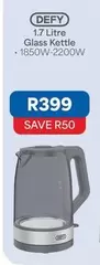 Defy - 1.7 Litre Glass Kettle