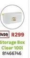 Storage Box Clear 100l