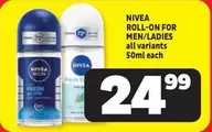 Nivea - ROLL-ON FOR MEN/LADIES
