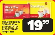 ROOIBOS TEABAGS / BLACK TEA BLEND TEABAGS