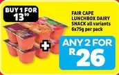 Fair Cape - LUNCHBOX DAIRY SNACK