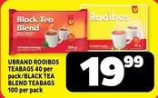 ROOIBOS TEABAGS / BLACK TEA BLEND TEABAGS