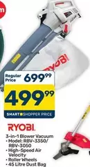 ryobi - 3-in-1 Blower Vacuum - RBV-3350