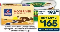 Clover - Choice Salted, Springbok Unsalted Butter or Butter Spread