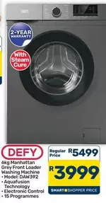 Defy - 6kg Manhattan Grey Front Loader Washing Machine
