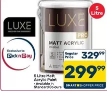 Pick n Pay - Matt Acrylic Interior