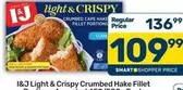 I&J - Light & Crispy Crumbed Cape Hake Fillet Portions
