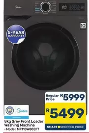 8kg Grey Front Loader Washing Machine