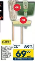 Addis - Eco Wet Mop 200g, Floor Bloom or Eco Living Dustpan & Brush Set