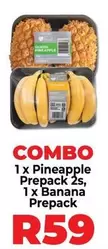 1 x Pineapple Prepack 2s, 1 x Banana Prepack