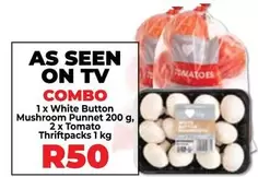 White Button Mushroom Punnet & Tomato Thriftpacks
