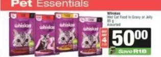 Whiskas - Wet Cat Food in Gravy or Jelly
