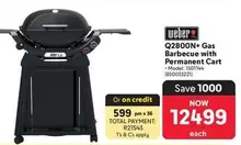 weber - Q2800N+ Gas Barbecue with Permanent Cart