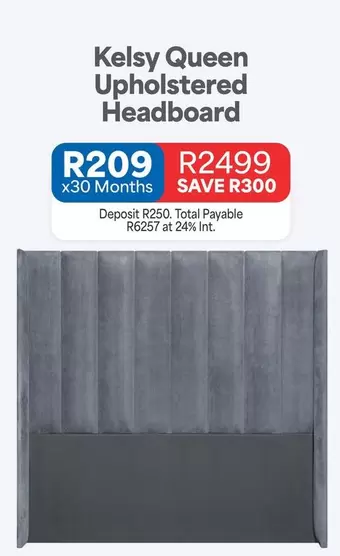 Total - Kelsy Queen Upholstered Headboard