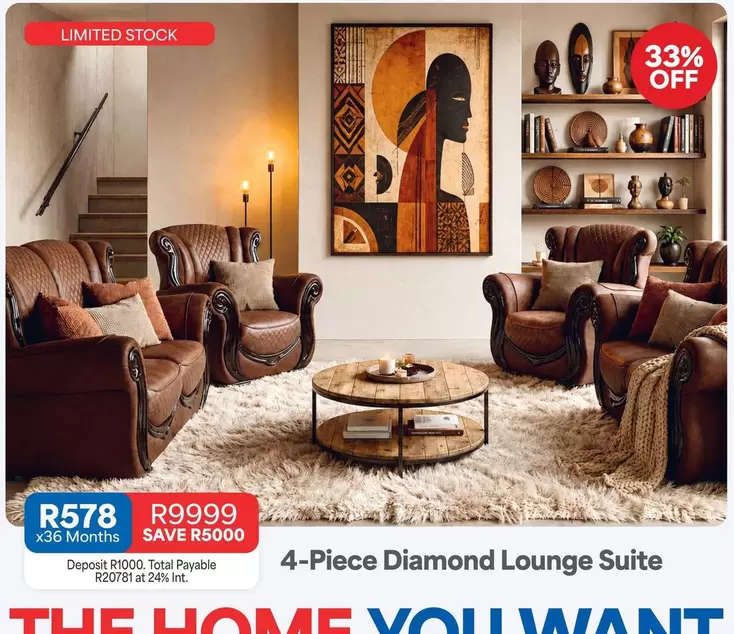 Total - 4-Piece Diamond Lounge Suite