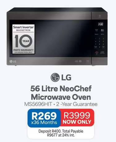 LG - 56 Litre NeoChef Microwave Oven MS5696HIT