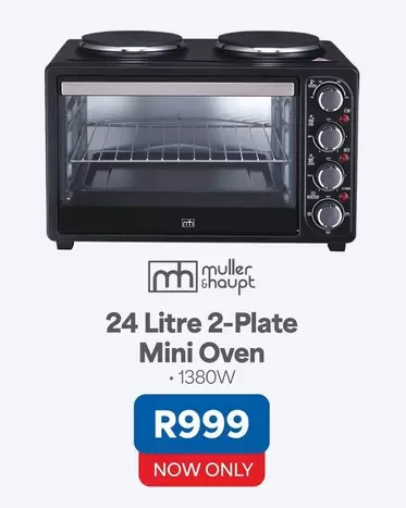 Muller Shoupt - 24 Litre 2-Plate Mini Oven