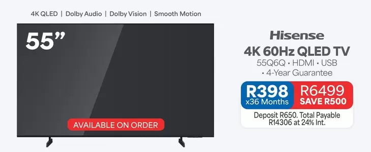 Hisense - 4K 60Hz QLED TV