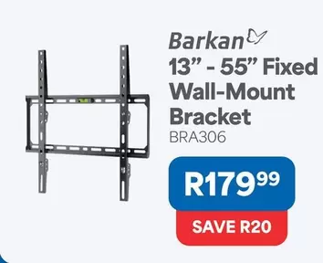13" - 55" Fixed Wall-Mount Bracket BRA306