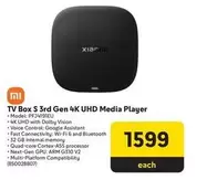Xiaomi - TV Box S 3rd Gen 4K UHD Media Player