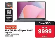 Lenovo - 15.6" (39,62 cm) Ryzen 3 AMD Laptop