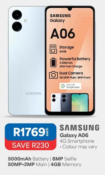Samsung - Galaxy A06 4G Smartphone