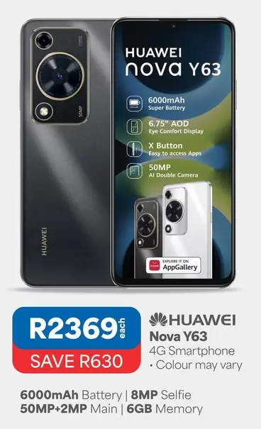Huawei - Nova Y63 4G Smartphone