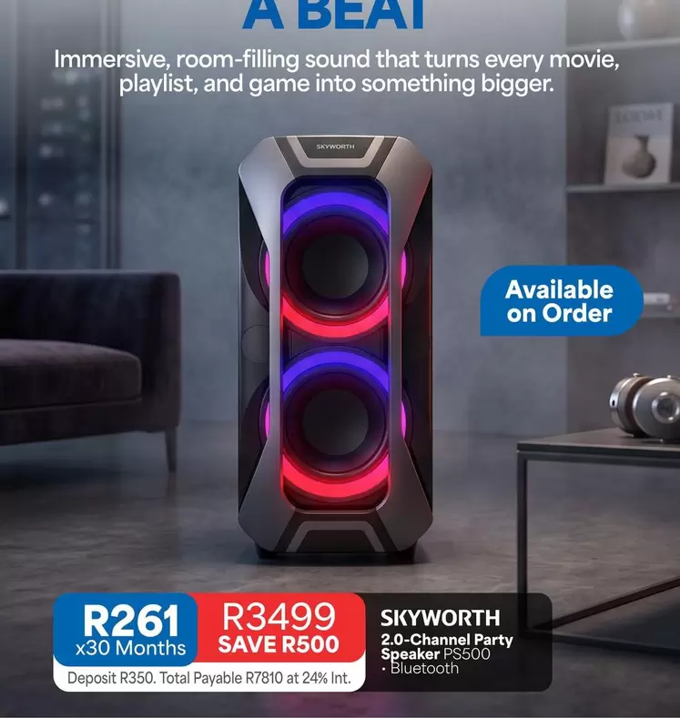 Skyworth - 2.0-Channel Party Speaker PS500