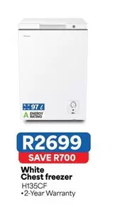 Hisense - White Chest freezer H135CF