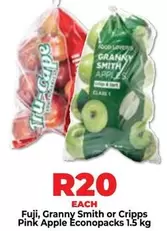 Lovers+ - Fuji, Granny Smith or Cripps Pink Apple Econopacks