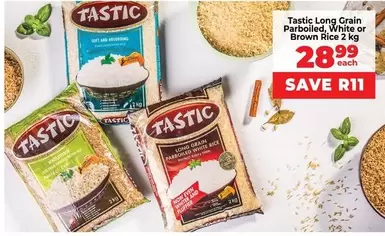 Tastic - Long Grain Parboiled, White or Brown Rice