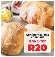 Continental Rolls or Paninis