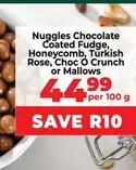 Nuggles Chocolate Coated Fudge, Honeycomb, Turkish Rose, Choc O Crunch or Mallows