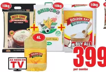 Golden Ray - Cooking Oil, Shi-Bo Maize Meal, Best Cook Rice