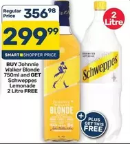 Schweppes - Johnnie Walker Blonde 750ml + Lemonade 2 Litre