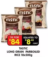 Tastic - LONG GRAIN PARBOILED RICE 10x500g