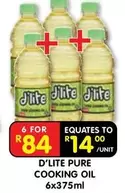 D'lite - PURE COOKING OIL 6x375ml
