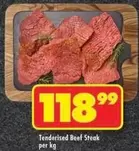 Tenderised Beef Steak