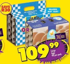 Large Eggs 48 per pack