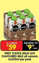 First Choice - MILK UHT FLAVOURED MILK