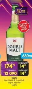 CASTLE - Double Malt Pure Malt Lager Beer